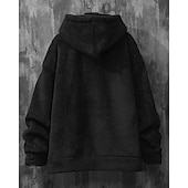 preiswerte einfache Trainingsanzüge-Zweiteiliger Fleece-Trainingsanzug für Herren – schwerer Hoodie und Jogginghose, einfarbige Sport-Streetwear mit Taschen