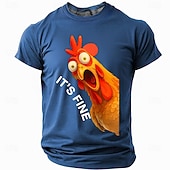 abordables Camisetas divertidas para hombres-Camiseta divertida con un gallo, ideal para hombres. Un regalo perfecto para tu esposo o amigos.