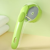 baratos Ferramentas de Banho-Escova de banho para cães com dispensador de sabonete, escova de massagem para shampoo com cabo longo para uso no chuveiro e limpeza diária.