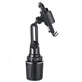 رخيصةأون حامل سيارة-حامل الهاتف على الكأس نوع الإبزيم قابل للتدوير قابل للتعديل حامل الهاتف إلى سيارة عربه نقل متوافق مع جميع الهواتف المحمولة اكسسوارات الجوال