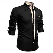 baratos Fantasias masculinas dos anos 1920-Loucos anos 20 Anos 20 Retro Vintage Blusa / Camisa Mafioso Padrinho Corte Justo Fantasia Homens Baile de Máscaras Traje de festa para noite Negócio / Cerimônia / Casamento Festa de Solteira Adulto
