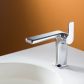 cheap Bathroom Sink Faucets-Bathroom Sink Faucet - Classic Electroplated Centerset Single Handle One HoleBath Taps