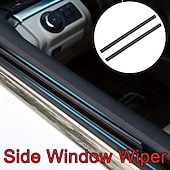 cheap Vehicle Cleaning Tools-4 Car Side Window Wipers - Left Side Snow and Dirt Removal Clear Driver and Passenger Window Visibility Weather Resistant Rubber Wiper Blades
