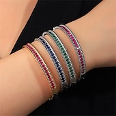 olcso Karkötők-Cirkonium Klasszikus Mini Elegáns Szüret Divat divatba jövő Króm Karkötő ékszerek Ibolya / Kék / Lóhere Kompatibilitás Esküvő Parti Eljegyzés Diákbál