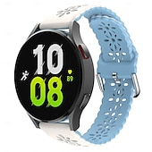 זול להקות שעונים של סמסונג-צפו בנד ל Samsung Galaxy Watch 7/6/5/4 40/44mm, Watch 6 Classic 43/47mm, Watch 4 Classic 42/46mm סיליקוןריצה תַחֲלִיף רצועה מתכוונן אבזם מודרני מודפס פרחוני צמיד
