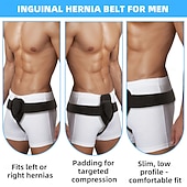 economico Bretelle &amp; Supporti-cintura per ernia per uomo, cintura di supporto per ernia inguinale sinistra o destra per alleviare il dolore con cuscinetti di compressione rimovibili, cinto erniario inguinale regolabile per