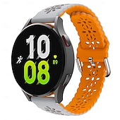 זול להקות שעונים של סמסונג-צפו בנד ל Samsung Galaxy Watch 7/6/5/4 40/44mm, Watch 6 Classic 43/47mm, Watch 4 Classic 42/46mm סיליקוןריצה תַחֲלִיף רצועה מתכוונן אבזם מודרני מודפס פרחוני צמיד