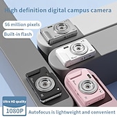 olcso Fényképezőgép és fénykép-digitális fényképezőgép 56mp-es fényképezőgépek fotózáshoz, célozd meg és lőj digitális fényképezőgép autofókusszal, dupla kamerás vakuval, 16x zoommal, rázkódásmentesítéssel, 128 GB-os kártyával,