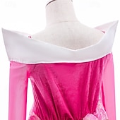 baratos Fantasia de Menina-Vestido de festa infantil feminino para a Semana do Livro 2026, com estampa floral, manga longa, para ocasiões formais, apresentações e eventos especiais. Renda, estilo princesa, maxi, para uso diário, com modelagem evasê e tule. Disponível nas cores rosa