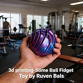 זול אספקה לבית-צעצועי פידג'ט כדור הדפסה תלת מימדית, כדור הילוך צעצוע פידג'ט נוזלי מסתובב כדור זרימת נוזל עם עיצוב מסתובב שולחן אינטראקטיבי, צעצועים למשרד, בית ולנסיעות, צעצועי הקלה בחרדה