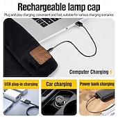 cheap Beanie Headphones-Knitted Headlight Hat New Outdoor LED Lighting Hat USB Rechargeable 1.5-3W Power Supply Battery Button Control Type-C Charging Suitable for Night Cycling and Running Headwe Valentine's Day Gift