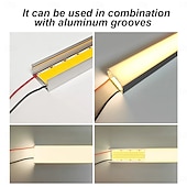 Недорогие Светодиодные ленты-Светодиодная лента COB шириной 24 В, 15 мм, 24 Вт, 960 светодиодов/м, 30 мм, 40 Вт, 1600 светодиодов/м, с высокой яркостью и большой светящейся поверхностью, с регулировкой яркости для помещений, не