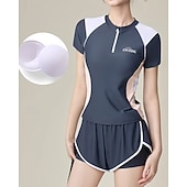 זול טנקיני וביקיני לגלישה-בגדי ריקוד נשים מגן מפריחה מכנסי שורט בגדי ים בגדי ים בגדי ים שחור אפור UPF 50+ בקרת בטן גלישה שייט בקאנו שנרקול קיץ