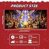 billige Julegarasjeportdeksler-jul garasjeportdeksel julekrybbe 2025 stort hengende bakteppe religiøs høytid veggmaleri utendørs dekor fest fotografering bakgrunn hage hjem festlig juledekorasjon