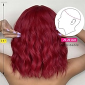 Недорогие Карнавальные парики-Карнавальный парик 2026 Розовый Красный Черный Кудрявый Стрижка-боб Короткие Синтетический фестивальный парик Вторник на масляной неделе Парад Волосы для косплей-костюма для Женский