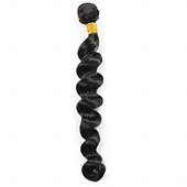 baratos 1 pacote de fios de cabelo humano-Cabelo humano brasileiro 1B # cor preta natural, solto, tom profundo, 1 pacote de 10 a 30 polegadas