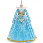 baratos Fantasia de Menina-Vestido de festa infantil feminino para a Semana do Livro 2026, com estampa floral, manga longa, para ocasiões formais, apresentações e eventos especiais. Renda, estilo princesa, maxi, para uso diário, com modelagem evasê e tule. Disponível nas cores rosa