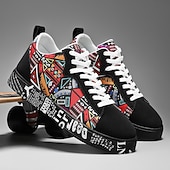 economico Sneakers Casual-sneakers casual rosse da uomo: alla moda e comode, perfette per l'uso quotidiano, lo street style e le uscite informali