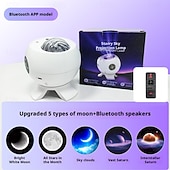 halpa Huoneen koristevalot-Uusi äänen projektivalo Bluetooth-sovellus kaukosäätimellä valkoisen kohinan tunnelma pieni yövalo tunnelmavalon koditeatteri syntymäpäivä ystävänpäivälahja