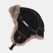 Недорогие Мужские головные уборы-Муж. Шапка-ушанка Зимние шапки Черный Хаки Полиэстер Флис Мода Современный современный На каждый день Свидание Сплошной/однотонный цвет Сохраняет тепло С защитой от ветра