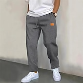 voordelige Joggingbroek-Voor heren Joggingbroeken Broek Trekkoord Zak Elastische taille Effen Comfort Buitensporten Dagelijks Modieus Casual Zwart Marineblauw Micro-elastisch