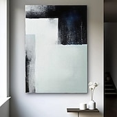 cheap Abstract Paintings-Hand painted Nordic Abstract Painting Minimalist Decor Blue Gradient Graffiti Poster Wall Art Canvas Pictures Wall Decor for Living Room Home Decoration wall art paintings