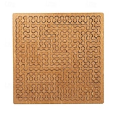 abordables Regalos-Rompecabezas fractales de madera: un desafiante juego de lógica geométrica para niños y adultos, ideal para aliviar el estrés y fomentar el pensamiento creativo. Un regalo educativo perfecto.