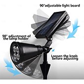 levne Zahradní osvětlení-Solární bodová světla, venkovní solární světla, solární reflektory, světlo na vlajkový stožár, vodotěsné, venkovní osvětlení krajiny pro vlajku, osvětlení dvorku, terasy, cesty, sochy, palmy, cedule