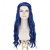 Недорогие Исторические парики-Длинный волнистый женский рыжевато-коричневый парик в стиле средневековья и ренессанса, хиппи, костюм для Хэллоуина