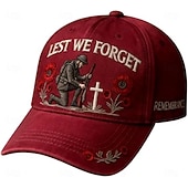  Para que não nos esqueçamos, boné da lembrança bordado com flores de papoula para o Dia da Memória, em homenagem aos veteranos, militares e heróis caídos.