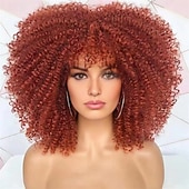 cheap Carnival Wigs-Carnival Wig 2026 Blonde Pink Red Afro Afro Curly Short Synthetic Festival Wig Mardi Gras Parade Cosplay Costume Hair for Women