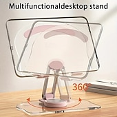 Недорогие Держатели для телефона-Складная прозрачная подставка для телефона с возможностью вращения на 360 градусов, имеющая симпатичный и минималистичный дизайн, идеально дополняет повседневное использование.