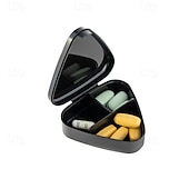 levne úschovna zavazadel a cestování-Týdenní organizér na léky 3krát denně, 7denní trojúhelníková krabička na léky s 21 přihrádkami, plastové pouzdro na léky z polypropylenu na ráno, poledne a večer, snadno otevíratelný týdenní držák na