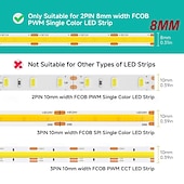 abordables Accesorios LED-Kit de conectores SMD FCOB/COB de 8 mm y 10 mm (0,31 pulgadas) para bricolaje: 14 conectores transparentes y 5 cables de extensión de 15 cm de longitud y calibre 20 AWG para conexiones de esquina en