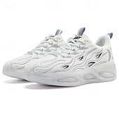 abordables Chaussures de Course pour Hommes-Homme Basket Course Marche Occasionnel Tricoté Confortable Antidérapant Respirant À lacets Noir Blanche Rouge Été Printemps Automne