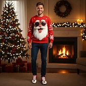 billiga Mäns julsandaler-3D-tryckta jultomtensneakers för män – lekfulla och mysiga, roliga julskor för julfester och vinterfestligheter