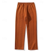 cheap Basic Tracksuits-Men's Hoodie Tracksuit Hoodie &amp; Pants Outfit Set Hoodies Set Hoodie Outdoor Daily Sports Jacquard Drawstring Pocket Plain Black Orange Khaki Polyester Activewear Fashion Streetwear Spring