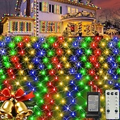 cheap Plug String Lights-Christmas Net Lights Connectable Waterproof String Light 8 Function Timer Remote Control Wedding Festival Party Atmosphere Decorative Lights Low Voltage Safe Plug in