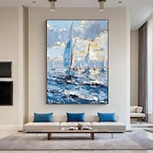 Χαμηλού Κόστους Πίνακες Τοπίων-χειροποίητη ελαιογραφία σε καμβά, τέχνη τοίχου, διακόσμηση, αφηρημένο, ιστιοπλοϊκό, τοπίο, για σπίτι, καναπές, φόντο, διακόσμηση εισόδου, χολ, τεντωμένο πλαίσιο, κρεμαστός πίνακας/ρολό, χωρίς πλαίσιο,