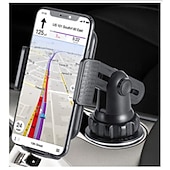 رخيصةأون حامل سيارة-حامل الهاتف على الكأس نوع الإبزيم قابل للتدوير قابل للتعديل حامل الهاتف إلى سيارة عربه نقل متوافق مع جميع الهواتف المحمولة اكسسوارات الجوال