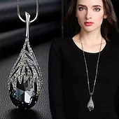 economico collane e ciondoli-1 pezzo Collana con pendente Collana For Per donna Cristallo Streetwear Quotidiano Lega goccia