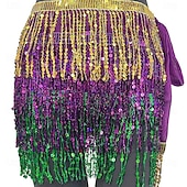 cheap Skirts-Carnival 2026 Rio Carnival Samba Dancewear Belly Dance Skirt Hip Scarf Dance Hip Belt Latin Dance Hula Hip Scarf Brazil Festival Performance Costume