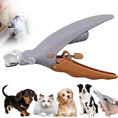 Недорогие Товары для дома-Светодиодная машинка для стрижки когтей для домашних животных с эргономичной нескользящей ручкой - точная для кошек &amp;Когтерез для собак для безопасной и легкой стрижки — необходимые принадлежности для