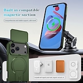 olcso iPhone-tokok-telefon Ügy Kompatibilitás iPhone 17 Pro Max 17 Air 17 Fekete tok Állvánnyal Ütésálló Páncél PC PU bőr