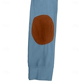 abordables Camisetas de pana-Hombre Camisa de Pana Camiseta superior Camisa de manga larga Camisas de hombre con coderas Manga Larga Cuello Alto Zip Otoño invierno Otoño Bloque de color Diario Casual Estilo callejero Cremallera