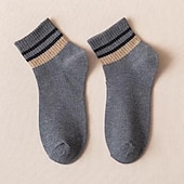 Недорогие мужские носки-Муж. 7 пар Носки Носки для бега Повседневные носки Синий Черный Цвет Полоски на открытом воздухе Отпуск На каждый день Средней плотности Весна Осень Мода Уличный стиль