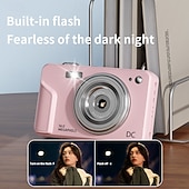 olcso Fényképezőgép és fénykép-digitális fényképezőgép 56mp-es fényképezőgépek fotózáshoz, célozd meg és lőj digitális fényképezőgép autofókusszal, dupla kamerás vakuval, 16x zoommal, rázkódásmentesítéssel, 128 GB-os kártyával,