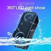 abordables Haut-parleurs Bluetooth-Enceinte portable sans fil subwoofer haute puissance IPX6 étanche éclairage RGB 7 couleurs et effets de fête dynamiques autonomie de batterie longue durée connexion sans fil entrée USB/SD/TF carte