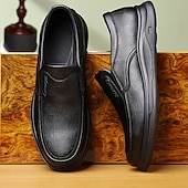 halpa Miesten loaferit ja nauhattomat kengät-Miesten ruskeat keinonahkaiset talvikengät, lämpimät ja mukavat, fleecevuori lisälämpöä varten, täydelliset talvipäiviin ja rentoon ulkoiluun