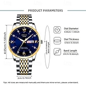 cheap Quartz Watches-Fashionable Men's Wristwatch High-end Men's Quartz Watch Date Calendar Luminous Dial Rhinestone Decoration The Best Gift Choice for Men